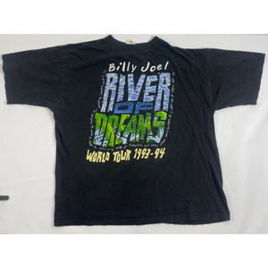 Vintage 1993 Billy Joel River Of Dreams World Tour T Shirt Size XL